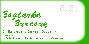 boglarka barcsay business card