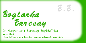 boglarka barcsay business card